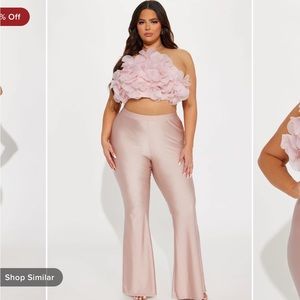 Mauve floral pant suit